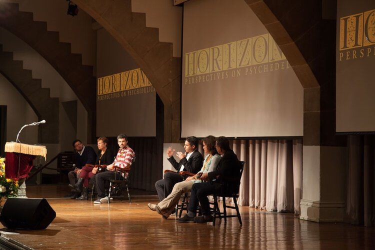 NYU psilocybin research team on stage at Horizons 2015 at The Cooper Union